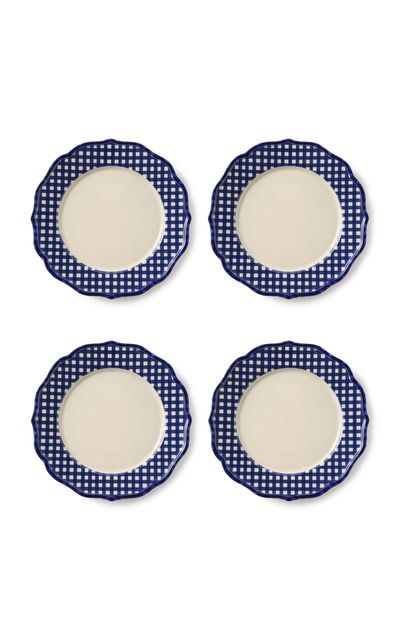 Maison Madison Maison Madison SetOfFour Beatrix Dinner Plate Blue
