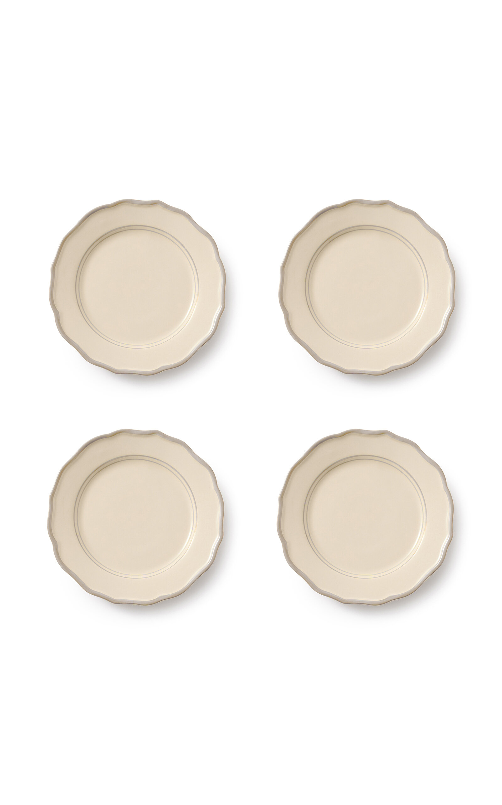 Maison Madison Maison Madison SetofFour Sylvia Side Plates Grey