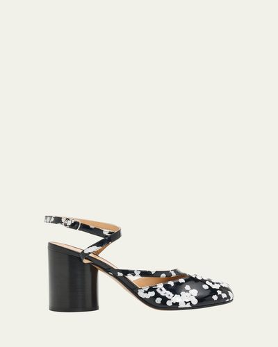 Maison Margiela 80mm Tabi Confetti Patent Leather Pumps