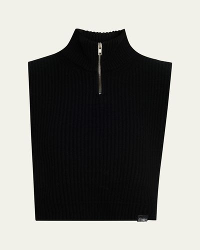 Maison Margiela Cropped Wool-Blend Sweater Vest