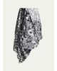 Maison Margiela Draped Floral Silk Midi Skirt - 1