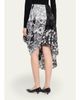 Maison Margiela Draped Floral Silk Midi Skirt - 3