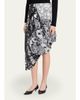 Maison Margiela Draped Floral Silk Midi Skirt - 4