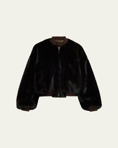 Maison Margiela Faux Fur Bomber Jacket