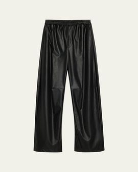 Maison Margiela Faux Leather Wide-Leg Pants