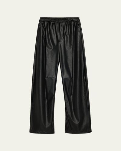 Maison Margiela Faux Leather Wide-Leg Pants