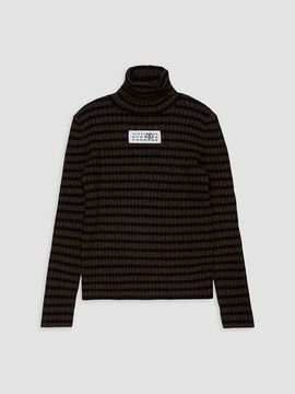 Maison Margiela Little Kid's & Kid's Striped Jersey Turtleneck Sweater