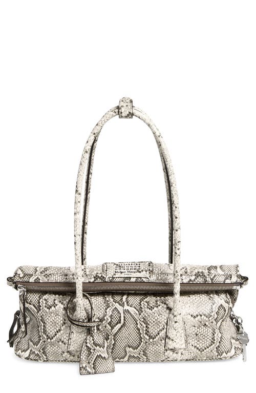 Maison Margiela Maison Margiela 5AC Snakeskin Embossed Leather East/West Shoulder Bag