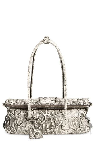 Maison Margiela Maison Margiela 5AC Snakeskin Embossed Leather East/West Shoulder Bag