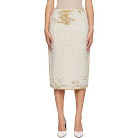 Maison Margiela Maison Margiela Beige Acid Knit Midi Skirt