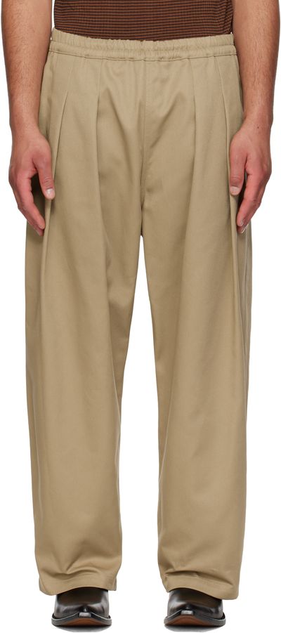 Maison Margiela Maison Margiela Beige Dropped-Rise Trousers