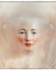 Maison Margiela Maison Margiela Beige Porcelain Doll Print Silk Scarf - 1