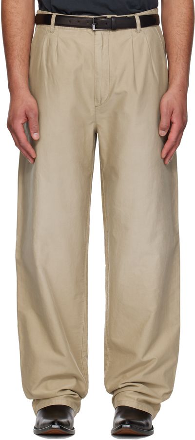 Maison Margiela Maison Margiela Beige Unbrushed Moleskin Trousers