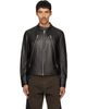 Maison Margiela Maison Margiela Black 5-Zip Leather Jacket - 1