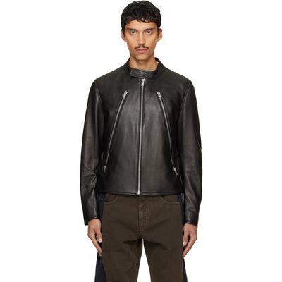 Maison Margiela Maison Margiela Black 5-Zip Leather Jacket