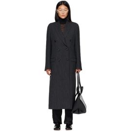 Maison Margiela Maison Margiela Black & Gray Double Breasted Coat