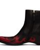 Maison Margiela Maison Margiela Black & Red Heel-Less Western Flame Boots - 3