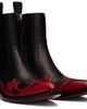 Maison Margiela Maison Margiela Black & Red Heel-Less Western Flame Boots - 4