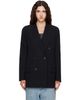 Maison Margiela Maison Margiela Black Double Breasted Wool Blazer - 1