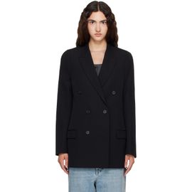 Maison Margiela Maison Margiela Black Double Breasted Wool Blazer