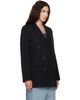 Maison Margiela Maison Margiela Black Double Breasted Wool Blazer - 2