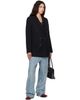 Maison Margiela Maison Margiela Black Double Breasted Wool Blazer - 4