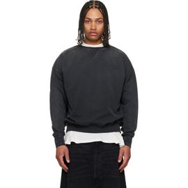 Maison Margiela Maison Margiela Black Embroidered Logo Sweatshirt