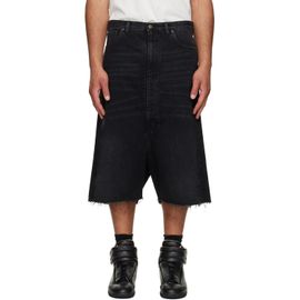 Maison Margiela Maison Margiela Black Faded Cutoff Denim Shorts