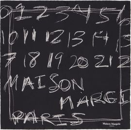 Maison Margiela Maison Margiela Black Foulard Scarf