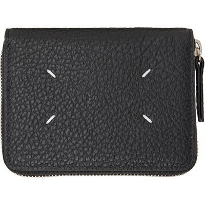 Maison Margiela Maison Margiela Black Four Stitches Small Zip Wallet