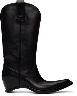 Maison Margiela Maison Margiela Black Heel-Less Western Boots