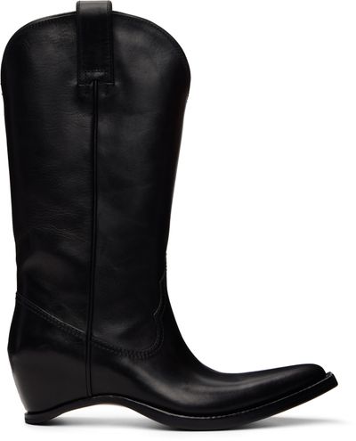 Maison Margiela Maison Margiela Black Heel-Less Western Boots