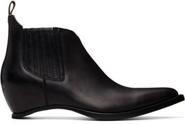 Maison Margiela Maison Margiela Black Heel-Less Western Chelsea Boots