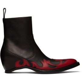 Maison Margiela Maison Margiela Black Heel-Less Western Flame Boot