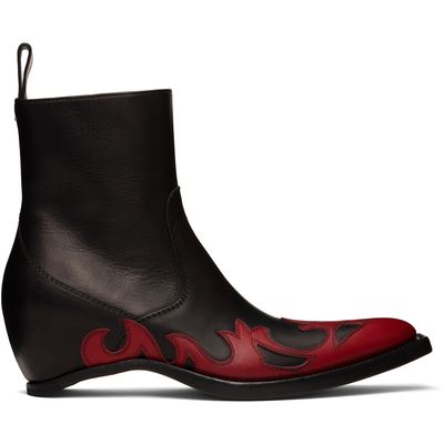 Maison Margiela Maison Margiela Black Heel-Less Western Flame Boot