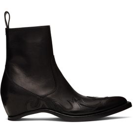 Maison Margiela Maison Margiela Black Heel-Less Western Flame Boots