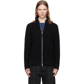 Maison Margiela Maison Margiela Black Knit Zip-Up Sweater