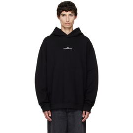 Maison Margiela Maison Margiela Black Reversed Logo Hoodie