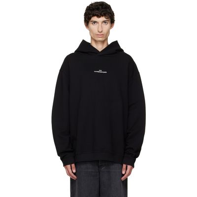 Maison Margiela Maison Margiela Black Reversed Logo Hoodie