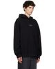 Maison Margiela Maison Margiela Black Reversed Logo Hoodie - 2