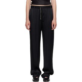 Maison Margiela Maison Margiela Black Satin Drawstring Trousers