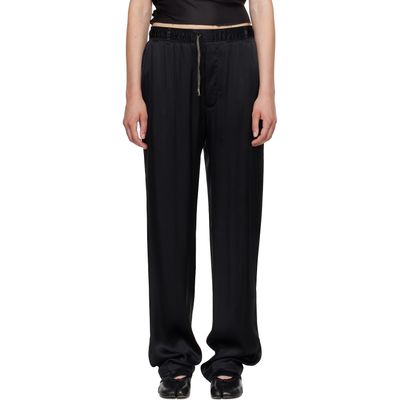 Maison Margiela Maison Margiela Black Satin Drawstring Trousers