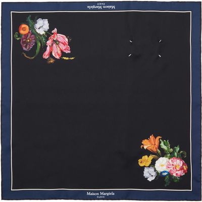 Maison Margiela Maison Margiela Black Silk Scarf