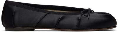Maison Margiela Maison Margiela Black Tabi Satin Ballerina Flats