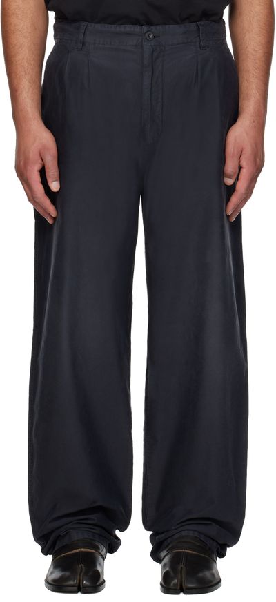 Maison Margiela Maison Margiela Black Unbrushed Moleskin Trousers