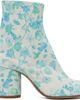 Maison Margiela Maison Margiela Blue & Gray Tabi Ankle Boots - 1