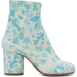 Maison Margiela Maison Margiela Blue & Gray Tabi Ankle Boots