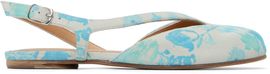Maison Margiela Maison Margiela Blue & Gray Tabi Slingback Ballerina Flats