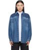 Maison Margiela Maison Margiela Blue Bicolor Denim Shirt - 1