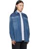 Maison Margiela Maison Margiela Blue Bicolor Denim Shirt - 2